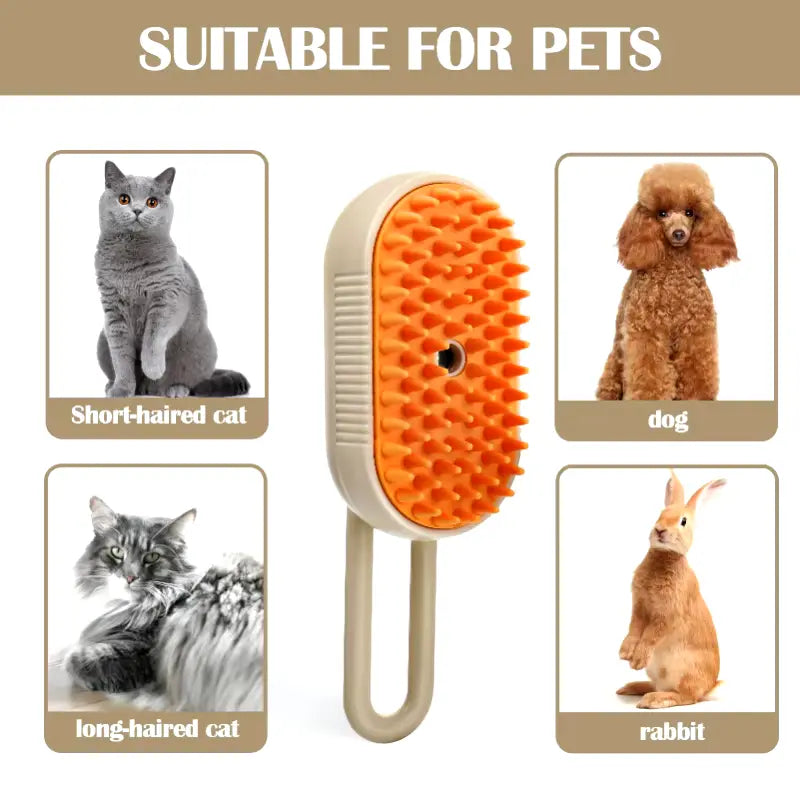 Steam Brush Pet™ - 3 In1 Spray Electric Brush - EuroPet